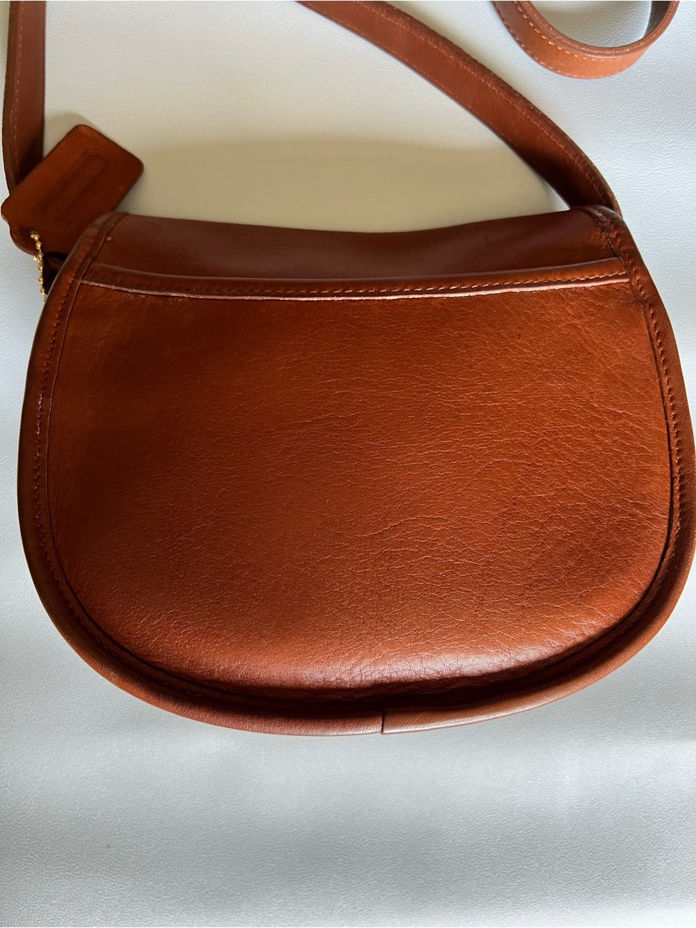 Vintage Coach British Tan Watson Leather Crossbody Bag Style # 9981 - Picture 5 of 16